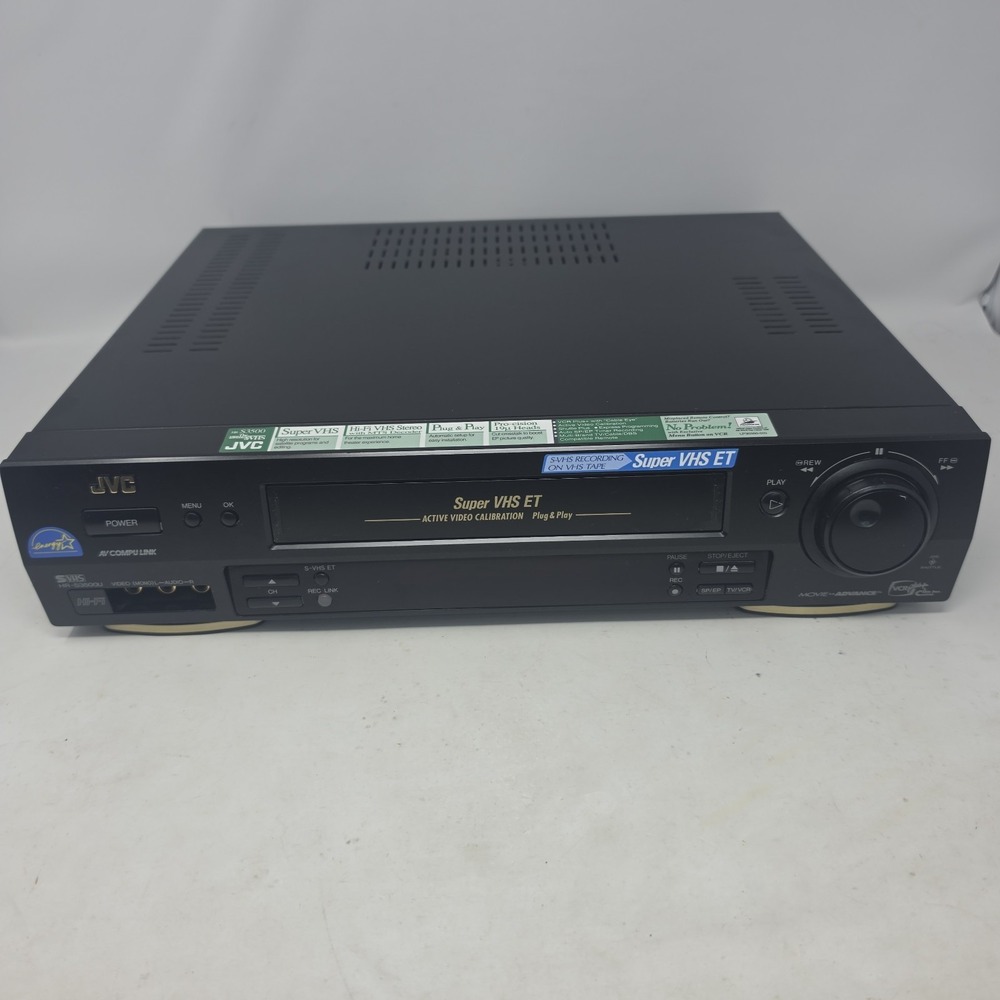 JVC HR-S3500U Super VHS VHS 4-Head Video Cassette Player VCR TESTED WORKS GREAT